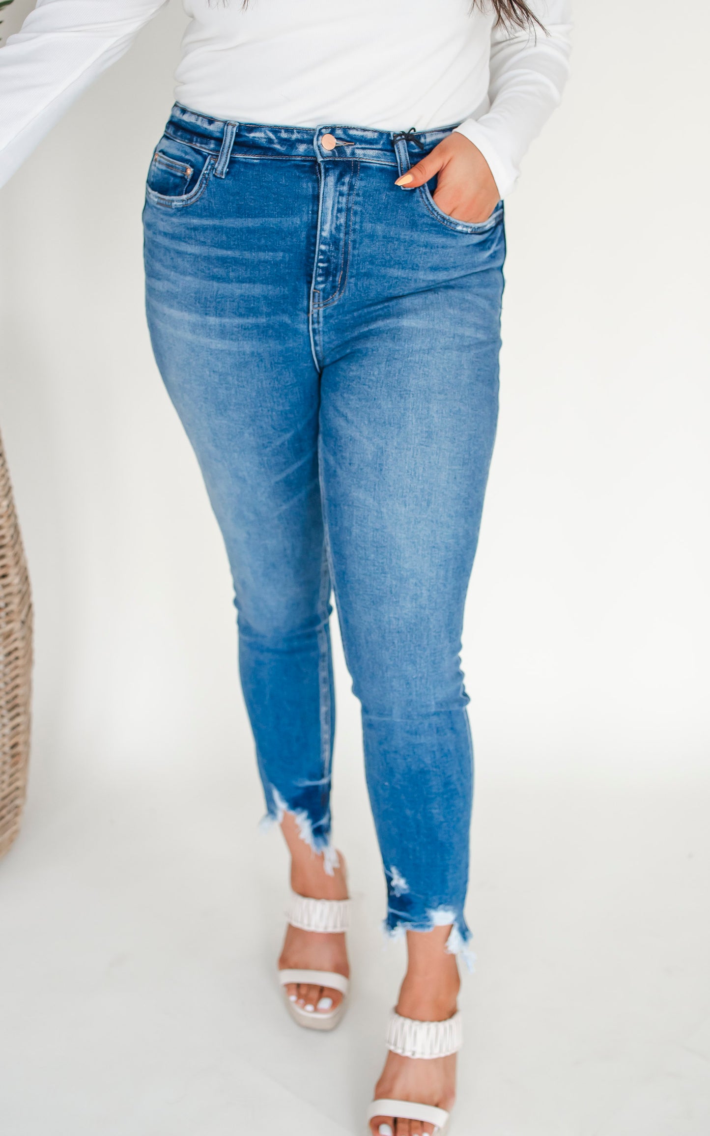 The Kerry High Rise Ankle Skinny Denim Jean | Mica