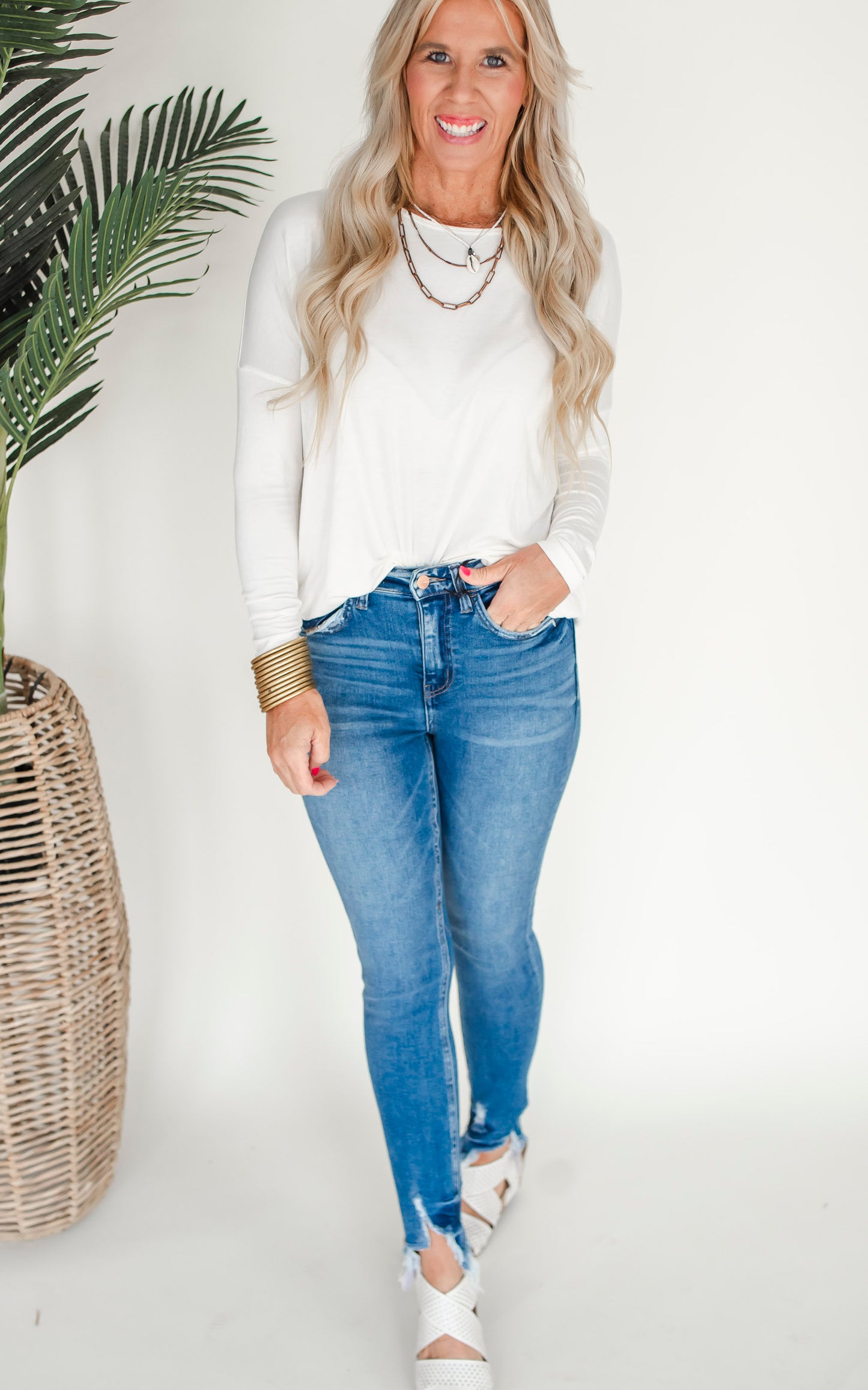 The Kerry High Rise Ankle Skinny Denim Jean | Mica