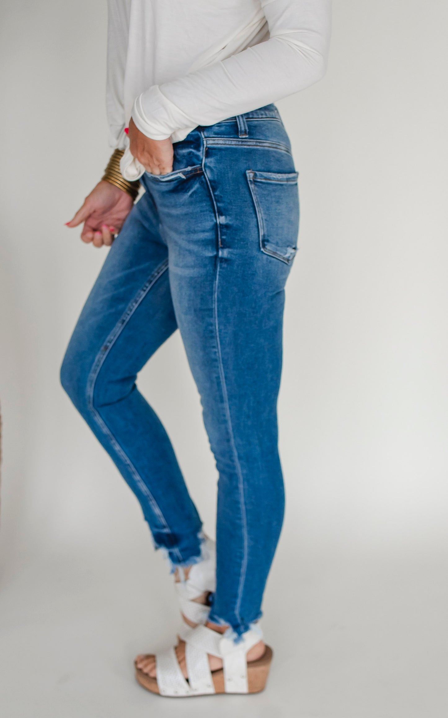 The Kerry High Rise Ankle Skinny Denim Jean | Mica