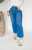 The Bristol High Rise Wide Leg Crop Denim Jean | Mica