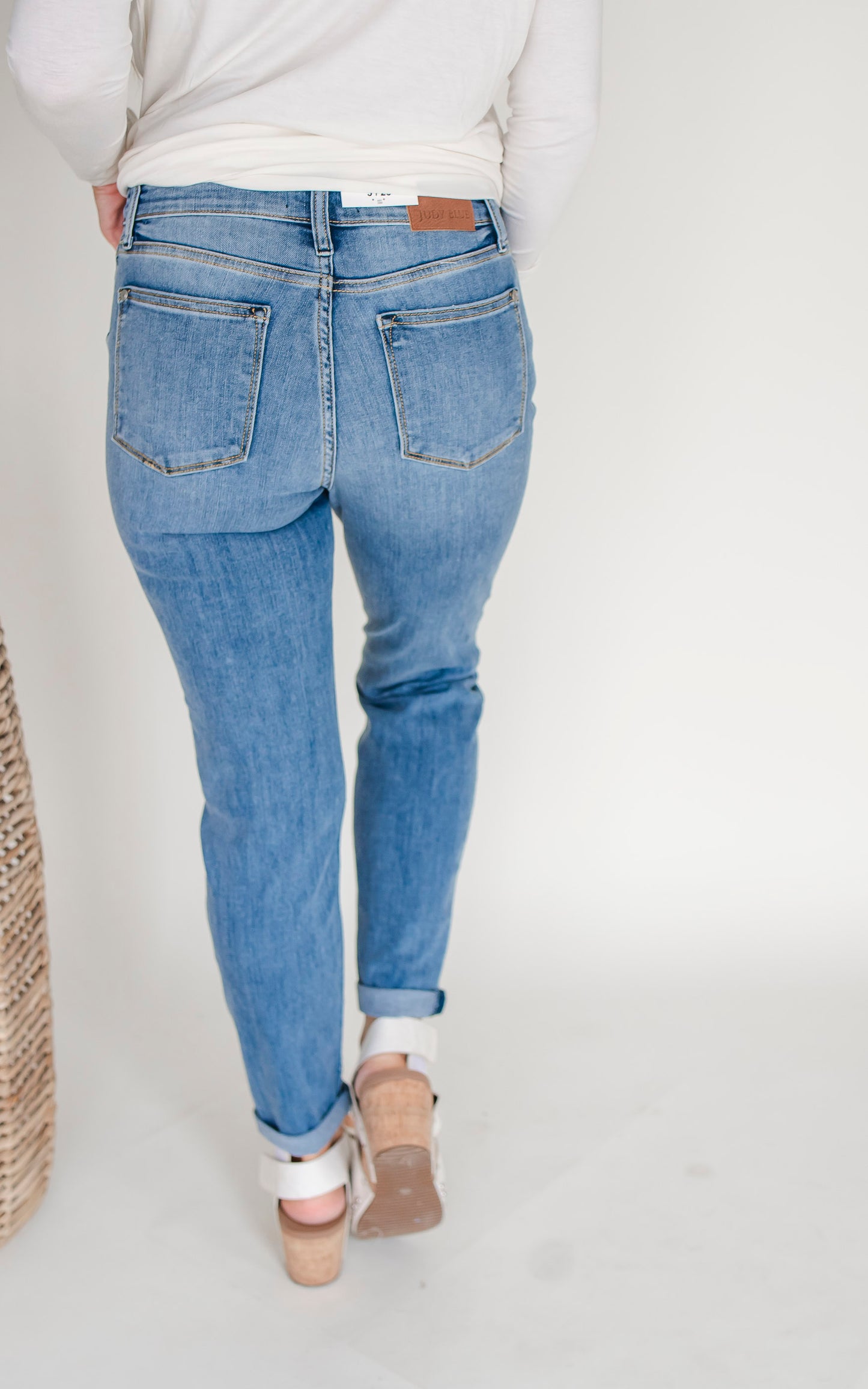 The Dylan Mid Rise Cuffed Slim Denim Jean (REG/CURVY) | Judy Blue