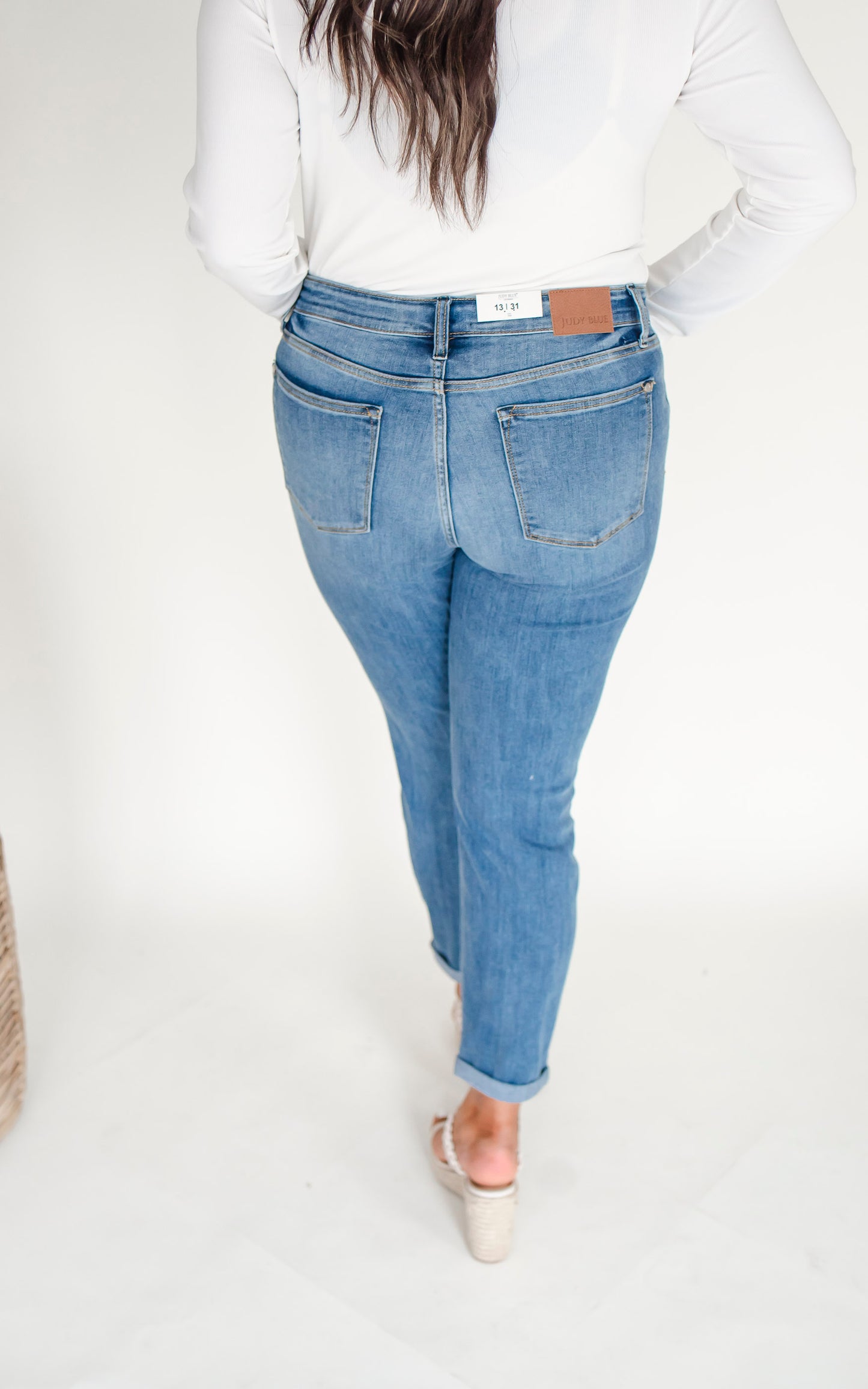 The Dylan Mid Rise Cuffed Slim Denim Jean (REG/CURVY) | Judy Blue