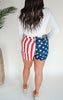 Americana Flag High Rise Fray Hem Denim Shorts (REG/CURVY) | Judy Blue - Final Sale