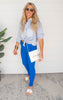 Royal Blue High Waisted Colored Skinny Denim Jean