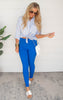 Royal Blue High Waisted Colored Skinny Denim Jean