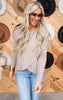 Reversible French Terry Long Sleeve Top - Mocha