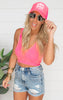 Washed Ribbed Cropped Padded Bra Tank Top | FINAL SALE