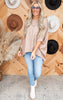 Boat Neck Knit Top - Mocha