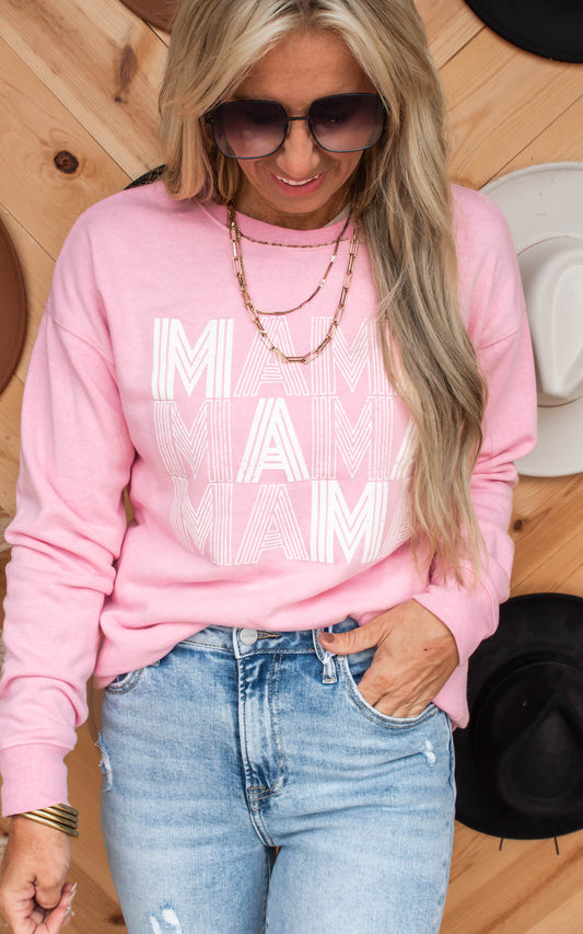 Mama Pink Graphic Sweatshirt