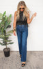 Western Fringed Mock Neck Bodysuit