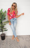 Pretty Little Flower Puff Sleeve Top