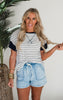 Navy Striped Casual Top - Final Sale