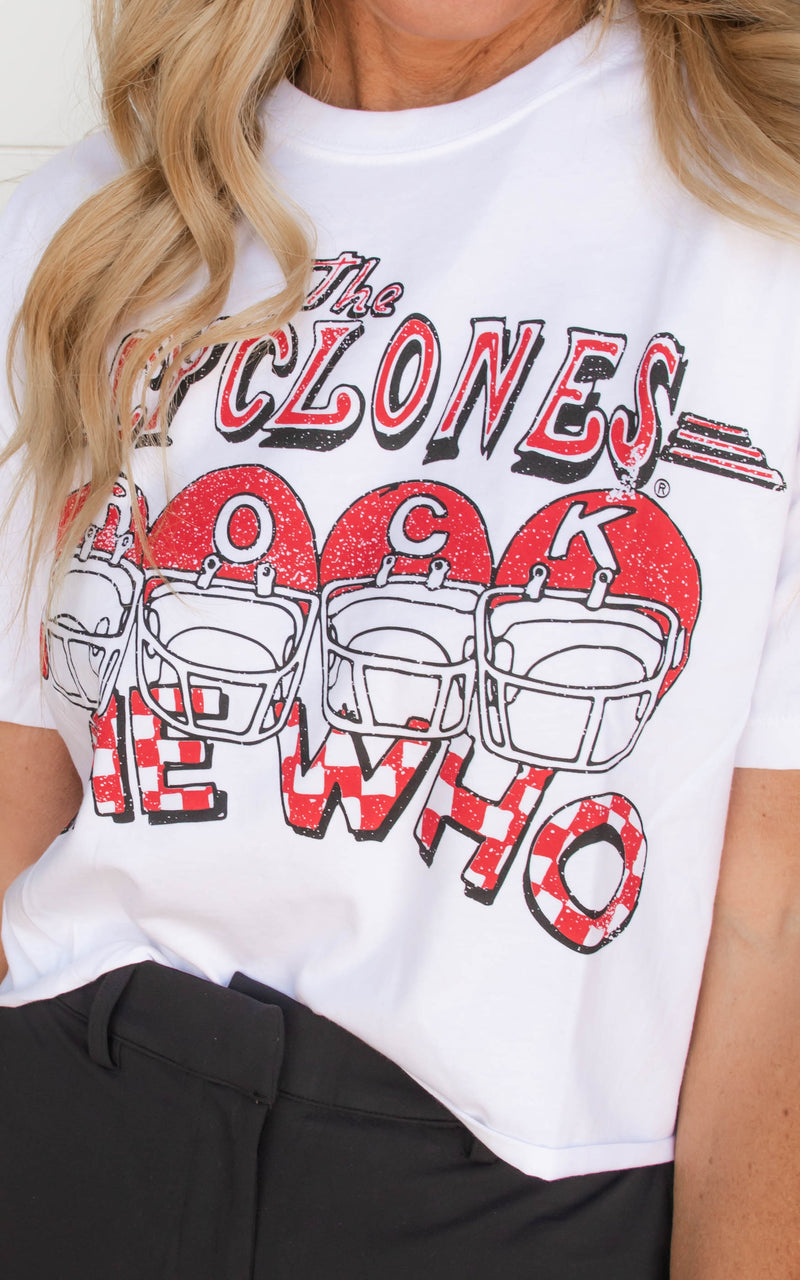 The Who Iowa State Rock Cropped Tee