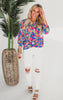 The Lizzy Live Out Loud Floral Blouse Top - Final Sale