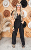 Black V-Neck Jumpsuit | Gilli