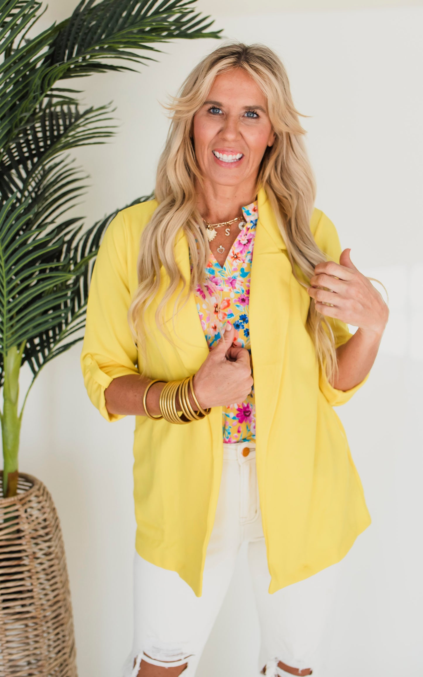 Yellow Best Selling Boyfriend Blazer - Final Sale