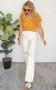 Mustard Puff Sleeve Top 