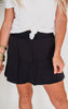 Black Swoop Active Tennis Skort | Mono B - Final Sale