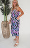 Sleeveless Tropical Print Knit Jumpsuit - Final Sale