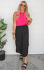 Black Wide Slit Pants