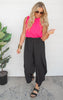 Black Wide Slit Pants