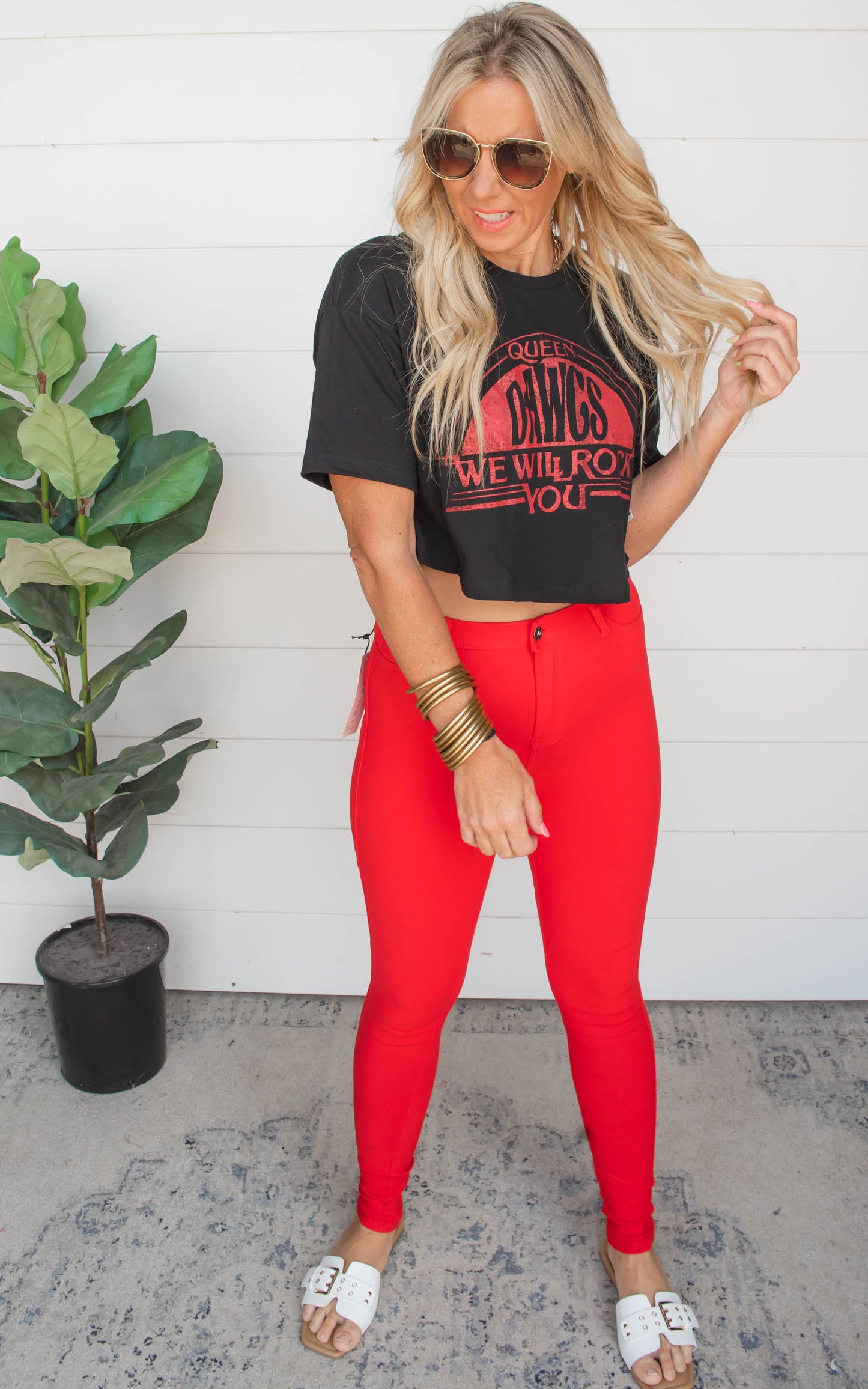 Queen Dawgs Will Rock You Cropped Tee