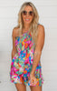 Nothing But Color Abstract Tiered Romper