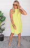 The Elena Halter Dress - Lime