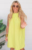 The Elena Halter Dress - Lime