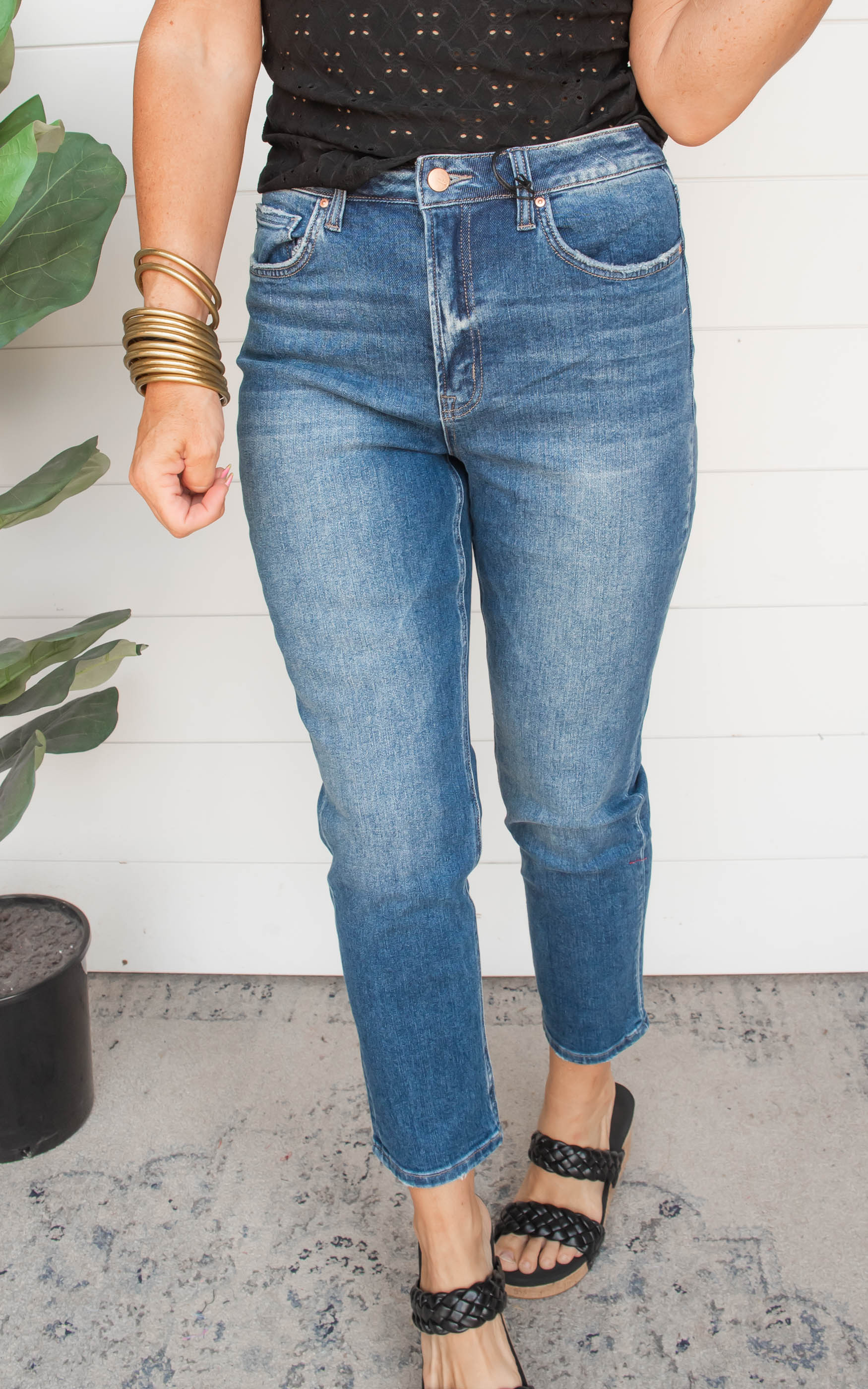 Super High Rise Stretch Mom Denim Jeans - MICA | BAD HABIT BOUTIQUE