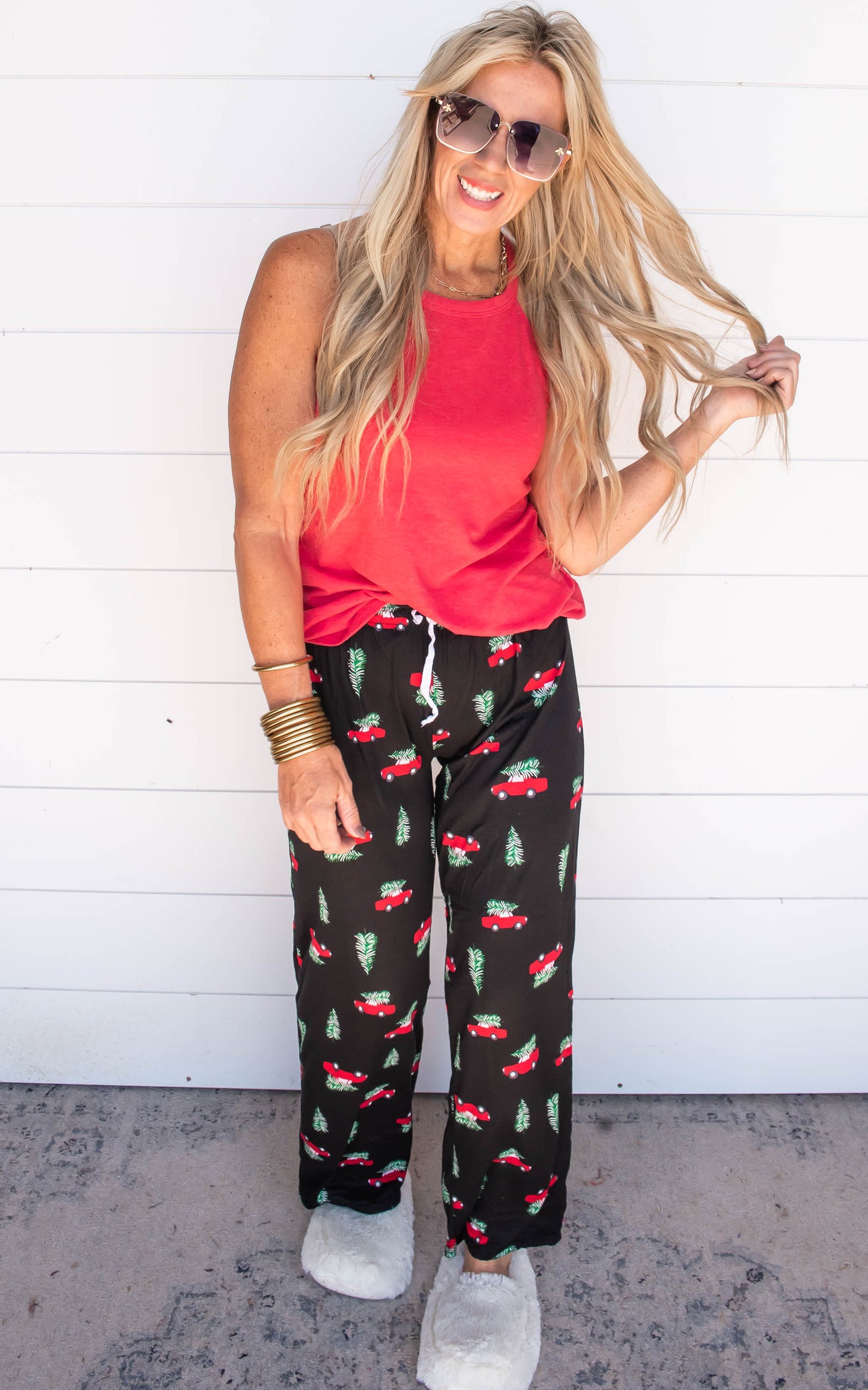 Christmas Car Hello Mello Holiday Pajama Pants - Final Sale