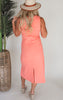 Sleeveless Exposed Seam Rib Knit Maxi Dress - Final Sale