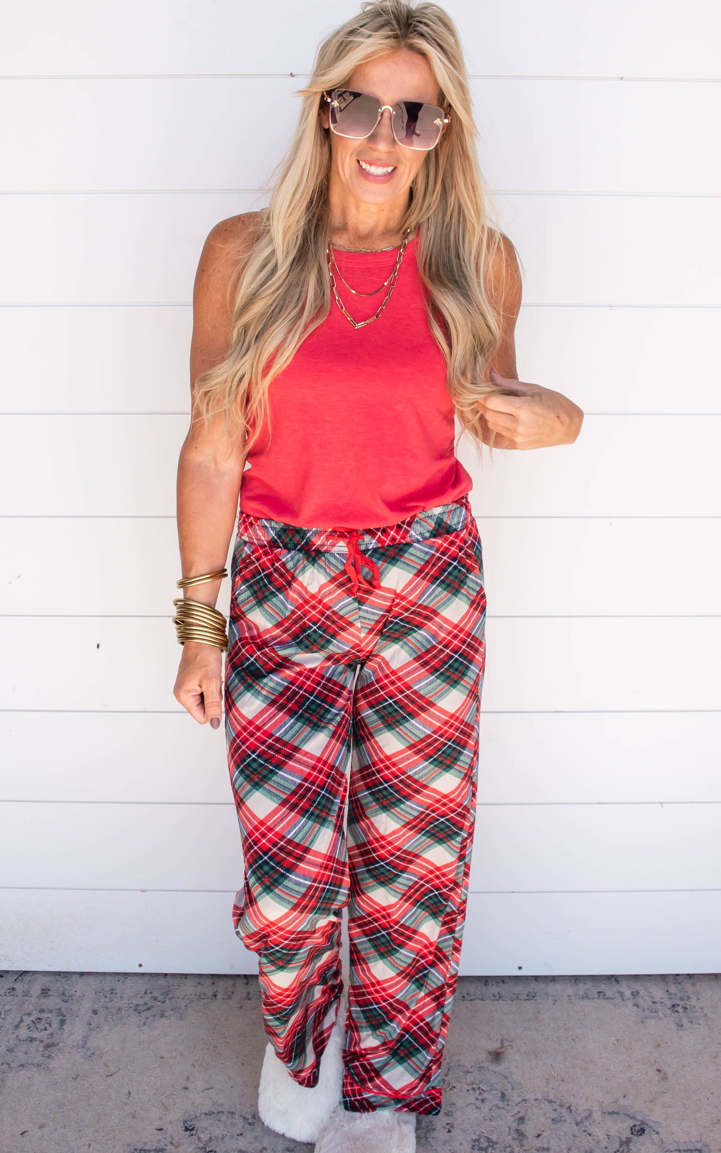 Prancers Plaid Hello Mello Holiday Pajama Pants