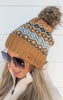 Fair Isle Pom Beanie - Mustard