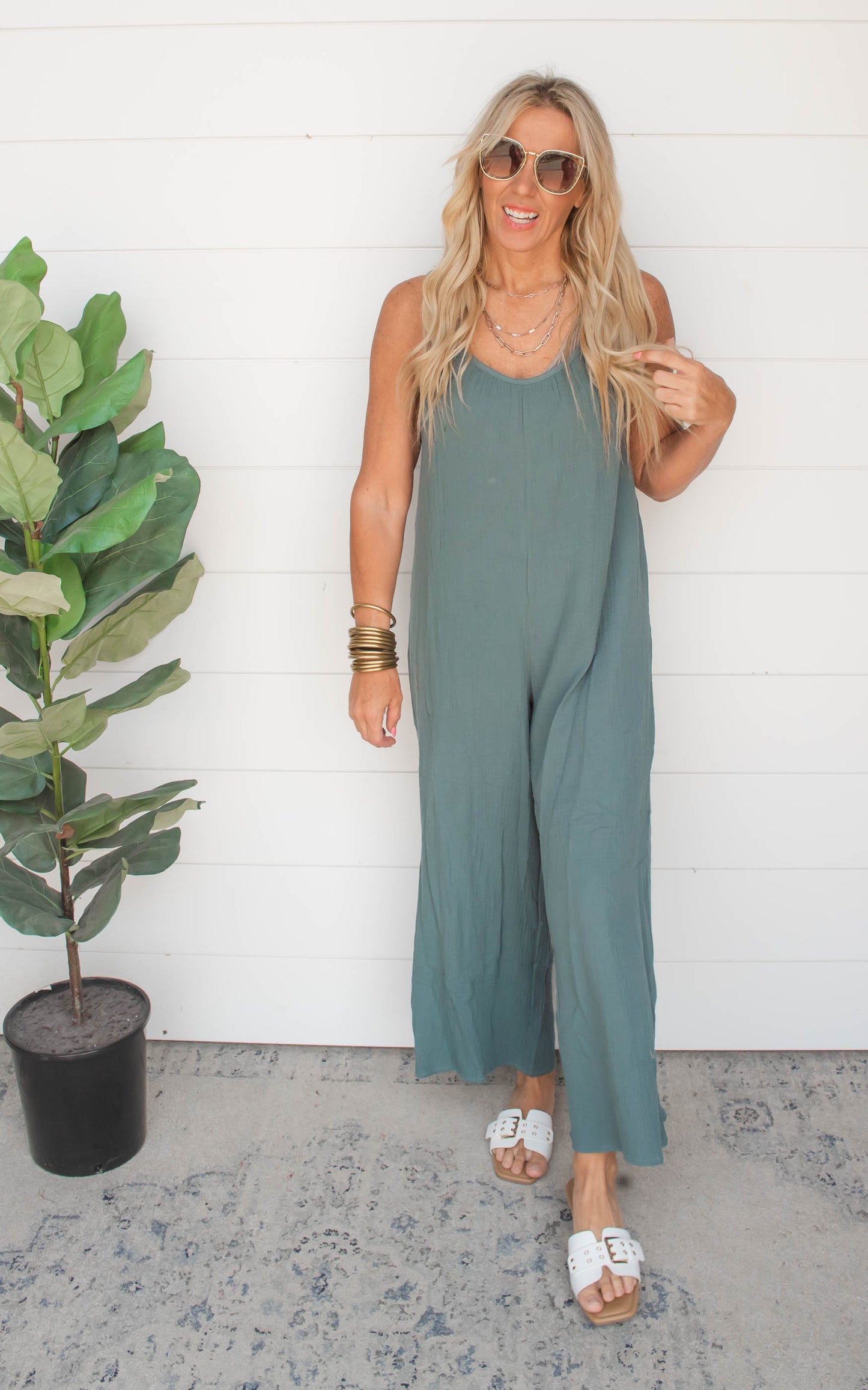 Free Spirit Natural Cotton Jumpsuit