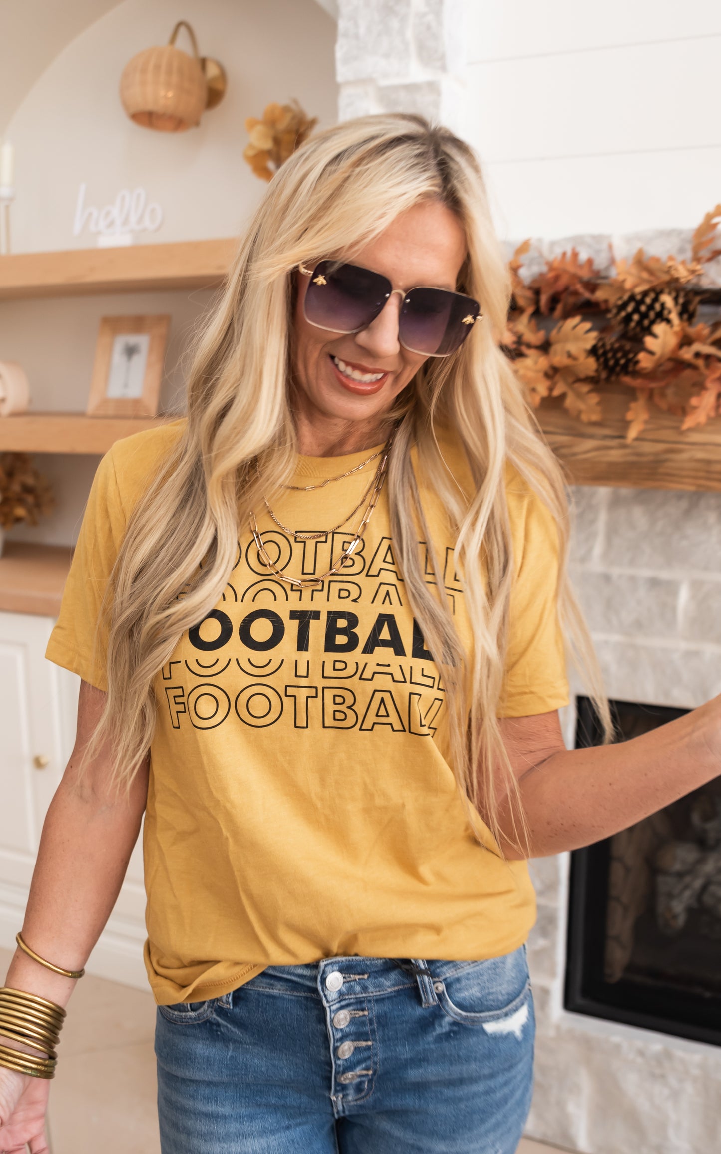 MUSTARD FOOTBALL TSHIRT 