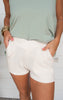 Ribbed Crossover Waist Lounge Shorts | MONO B