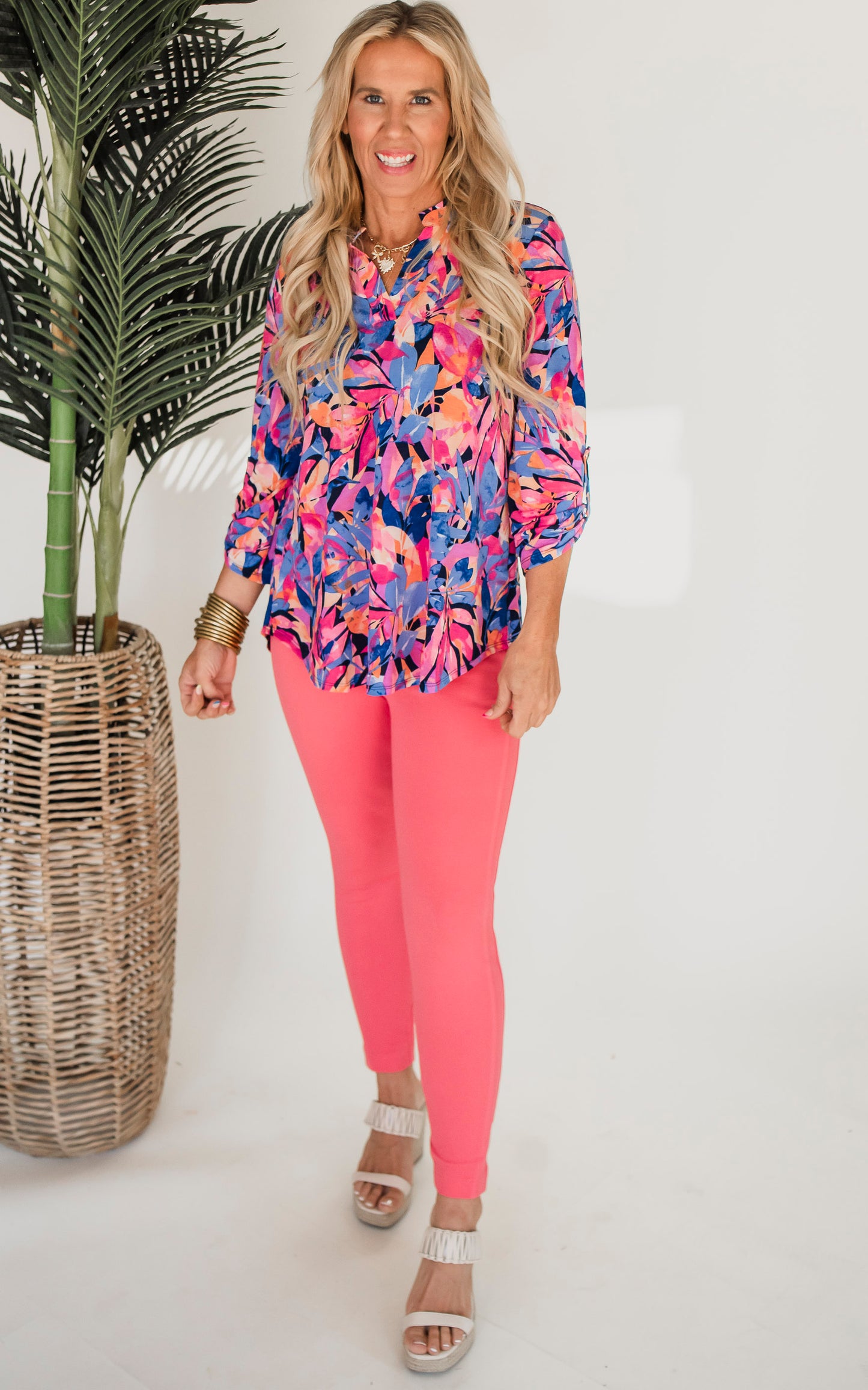 The Lizzy Spring Fling Floral Blouse Top - Final Sale