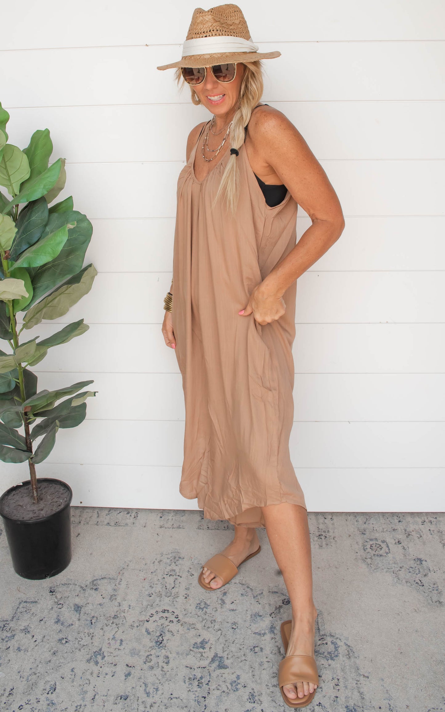 Feel Beautiful Loose Fit Jumpsuit w/ Pockets - Final Sale