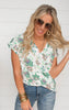 Flower Pattern Print Top | FINAL SALE