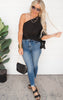 Weekend Vibes One Shoulder Tie Waist Top | FINAL SALE