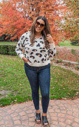 Leopard Printed Soft Sweater Top