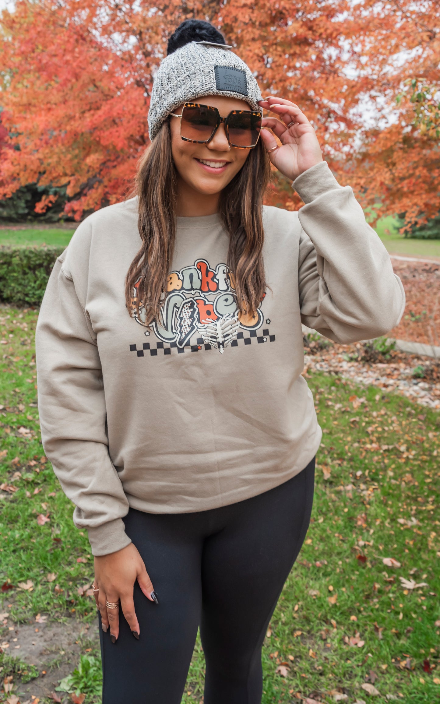 Thankful Vibes Crewneck Sweatshirt**