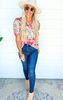 Floral Short Sleeve Blouse - Final Sale