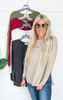 The Fall Favorite Melange Waffle Long Sleeve Top - Part 2 - Final Sale