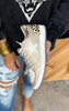 Gold Distressed Paz Sneaker - Shu Shop