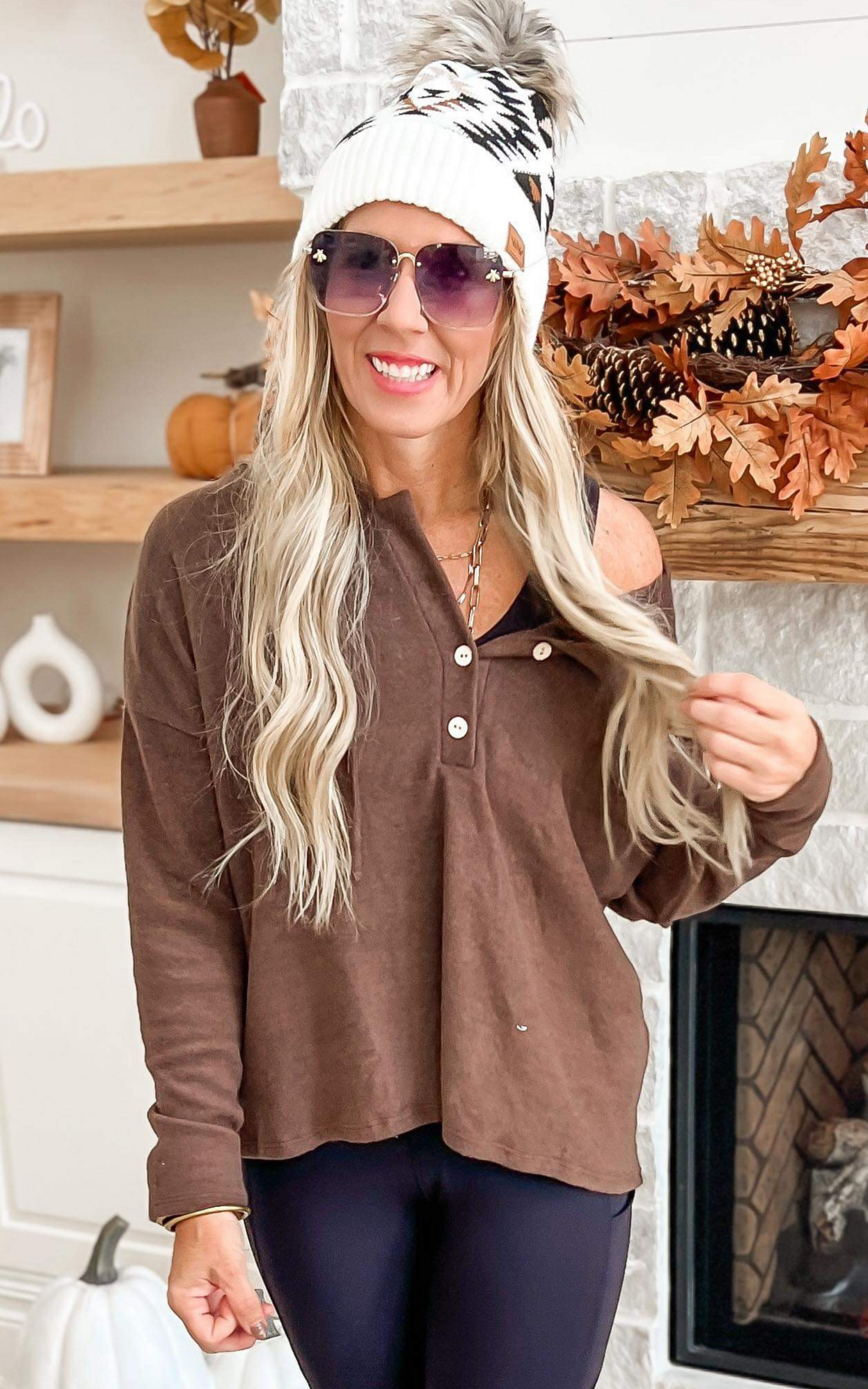 Warm and Fuzzy Brown Soft Knit Hoodie - Final Sale