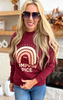 Taste the Pumpkin Spice Rainbow Sweatshirt - Garnet** - Final Sale