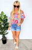 rling Red Off the Shoulder Floral Blouse Top