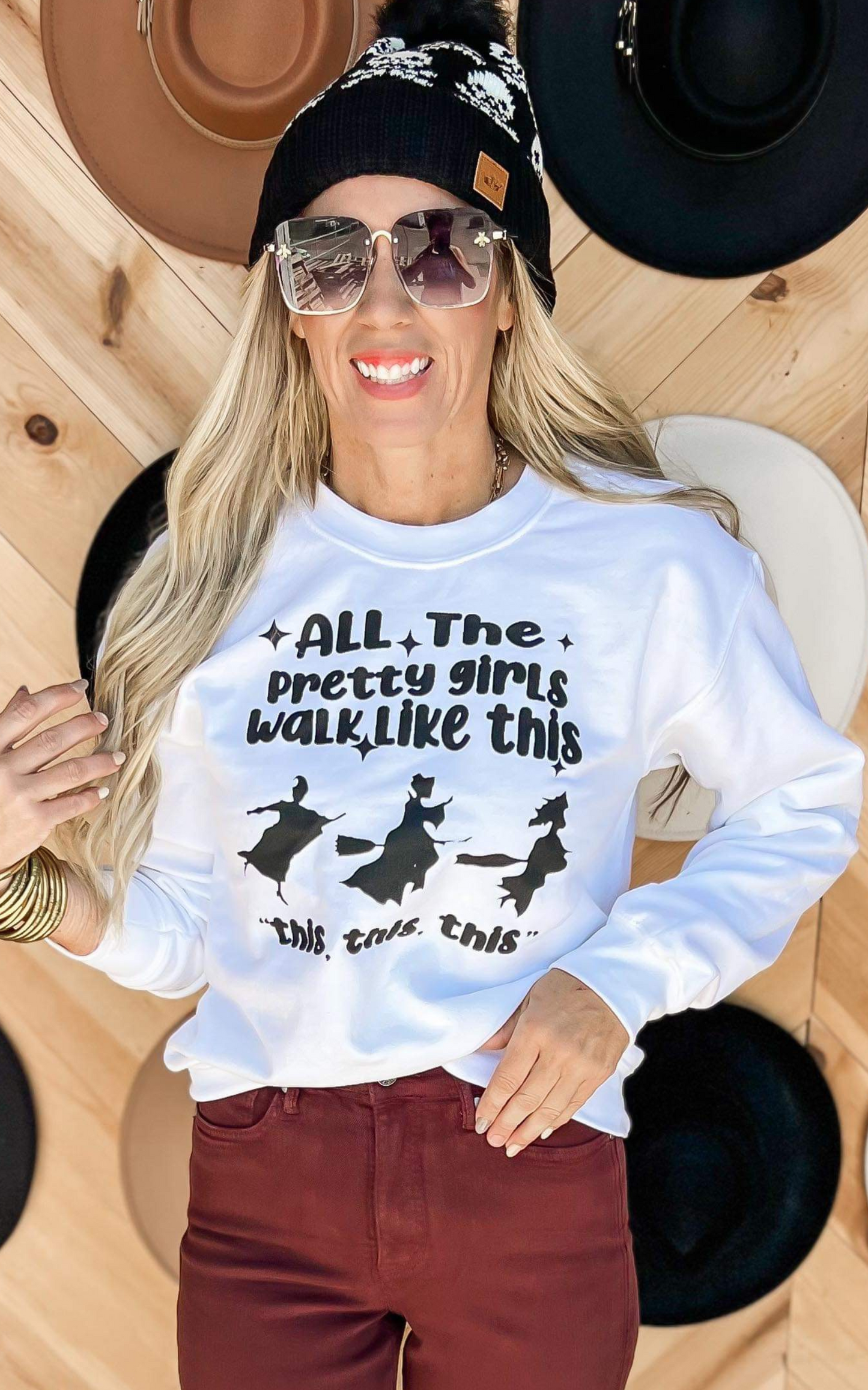 All the Pretty Girls Walk Like This Halloween Sweatshirt